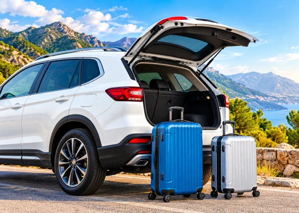 Car with luggage